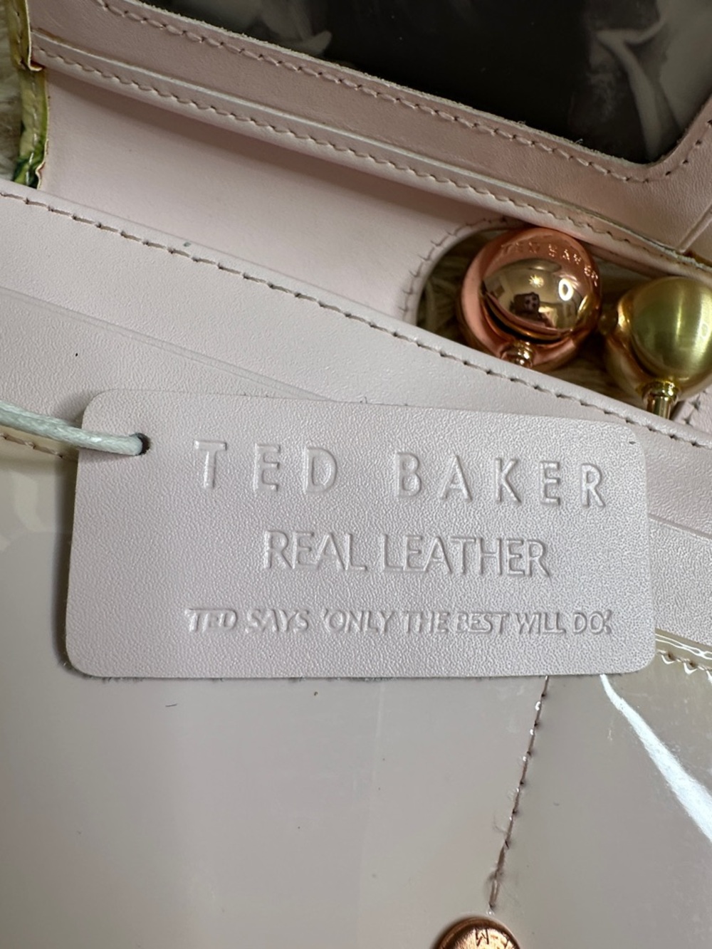 Ted Baker Floral Kiss-Lock Wallet in Pink and Green - Picture 2 of 14